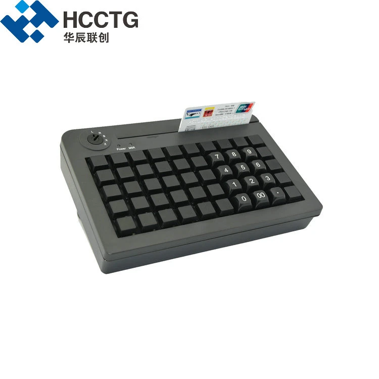 Mini Programmable USB/PS/2 50keys POS Keyboard with Msr Card Reader (KB50M)