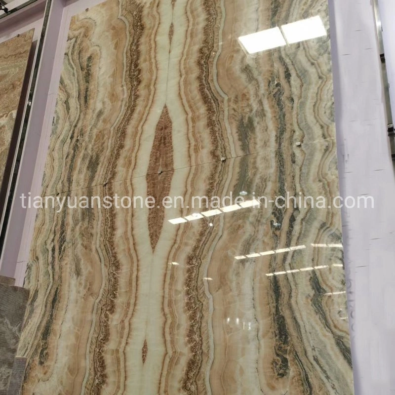 La vena de madera de lujo Natural translúcido de color blanco con rayas Onyx