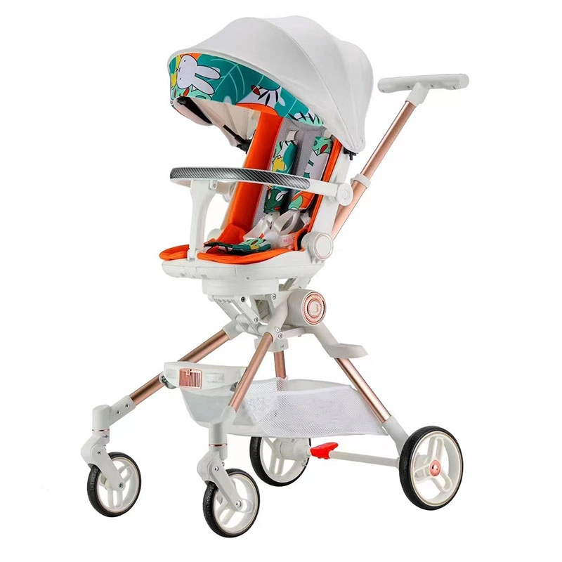 Schnelle Lieferung PU Reifen onw Schlüssel Falten Baby Kinderwagen Auto Für New Born Travel System Pram