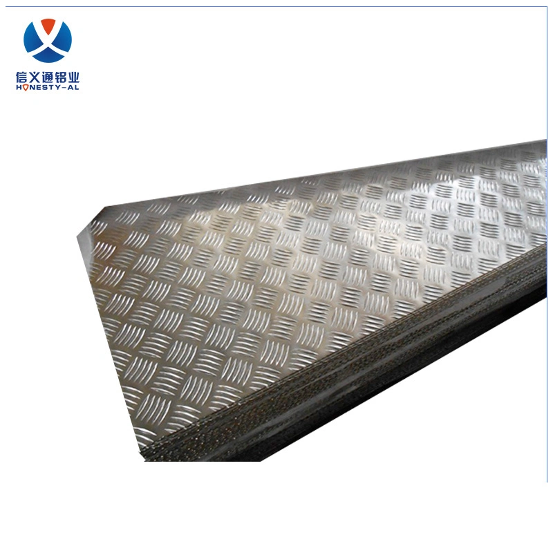 Honesty-al Wholesale série 1050 3003 5052 6061 Diamond Embossed anti-Slip Plaque de seuil en aluminium à carreaux en aluminium nervurés