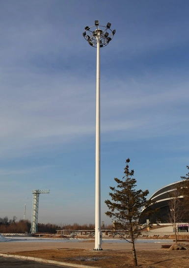 15m 20m 25m 30m 35m 40m High Mast Power with Lantern Carriage and LED Flood Lights