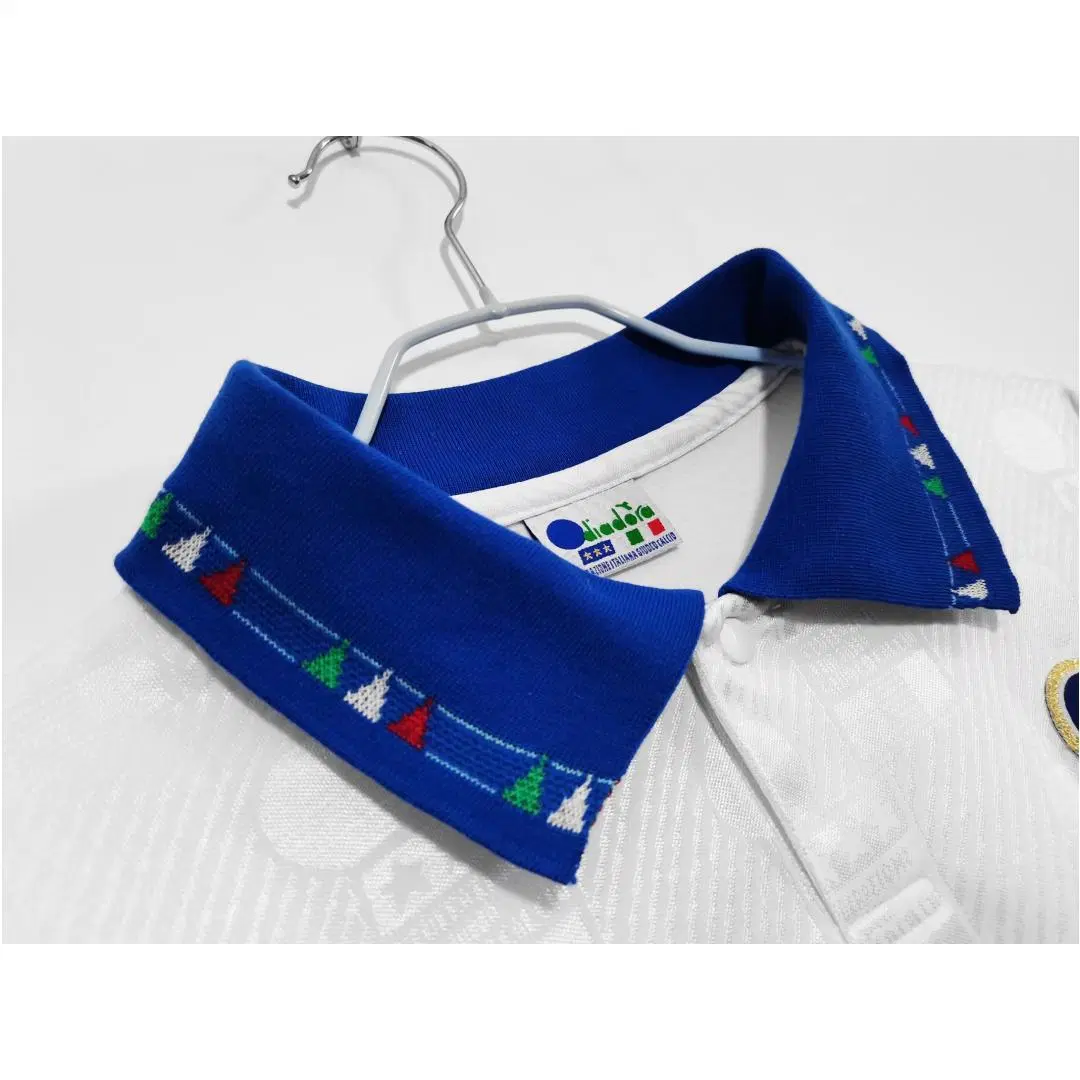 Italy Away in 1994 Season Retro Player Version Club Football Soccer Jersey