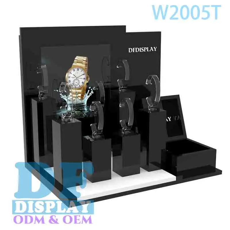 Acrylic Watch Display Smart Watch Tray Display Acrylic Advertising Wrist Watch Display Organizer Tabletop Store Acrylic Stand