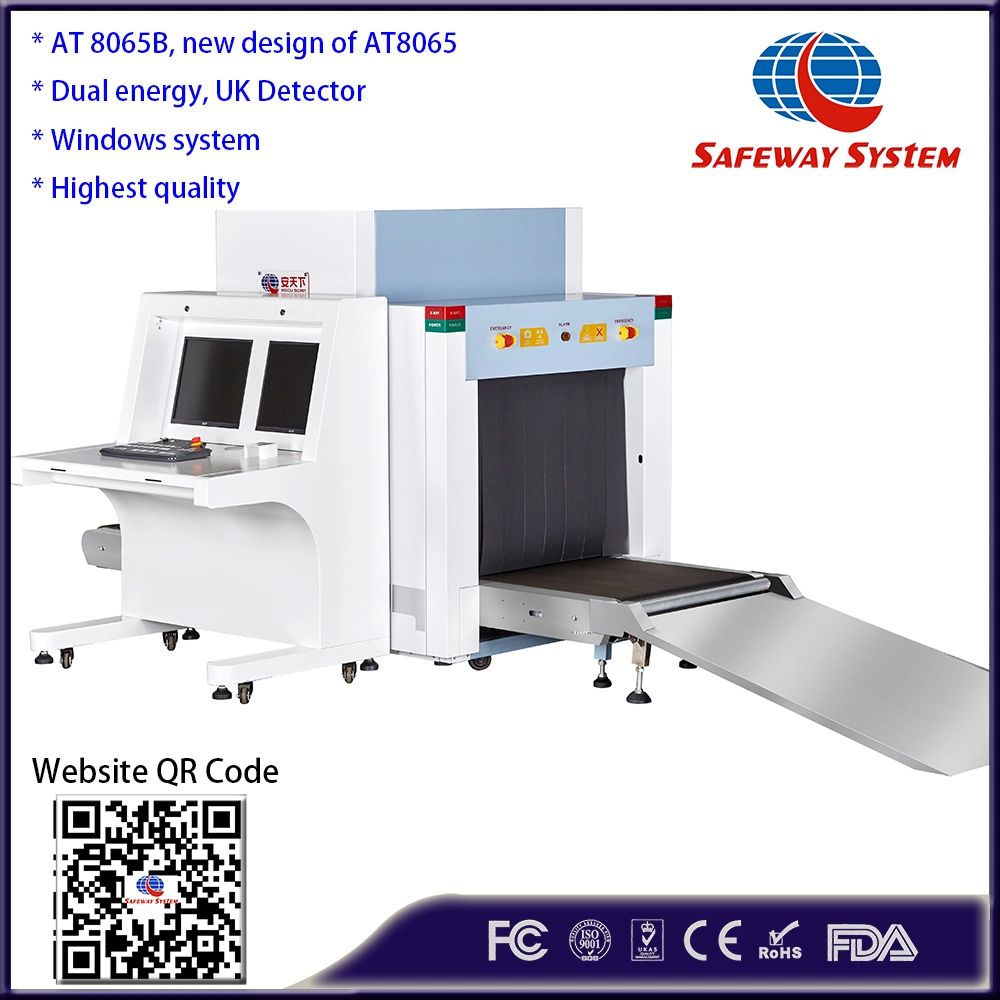 Public Place Airport X-ray Security Baggage Scanners Inspection System with Tunnel Size of 800mm X 650mm