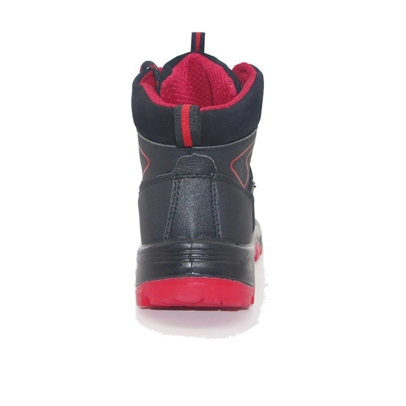 Color rojo de cuero exclusiva suela de acero de la convergencia de los hombres de moda calzado de seguridad tipo de zapatos de trabajo con la certificación CE