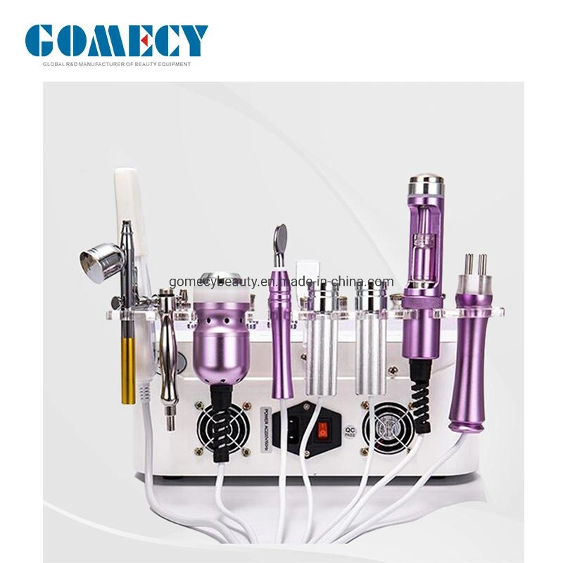 8 En1 galvánica de la energía de la piel la electroporación radiofrecuencia Facial acné dermoabrasión Diamante de congelación de refrigeración de la activación de removedor de instrumento