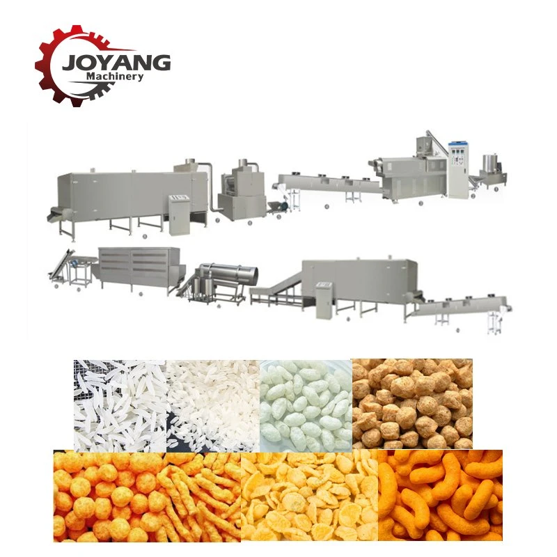 Automatic Breakfast Cereals Corn Flakes Panko Bread Crumb Core Filling Puffed Rice Maize Flakes Chips Stick Snack Instant Baby Food Extruder Making Machine
