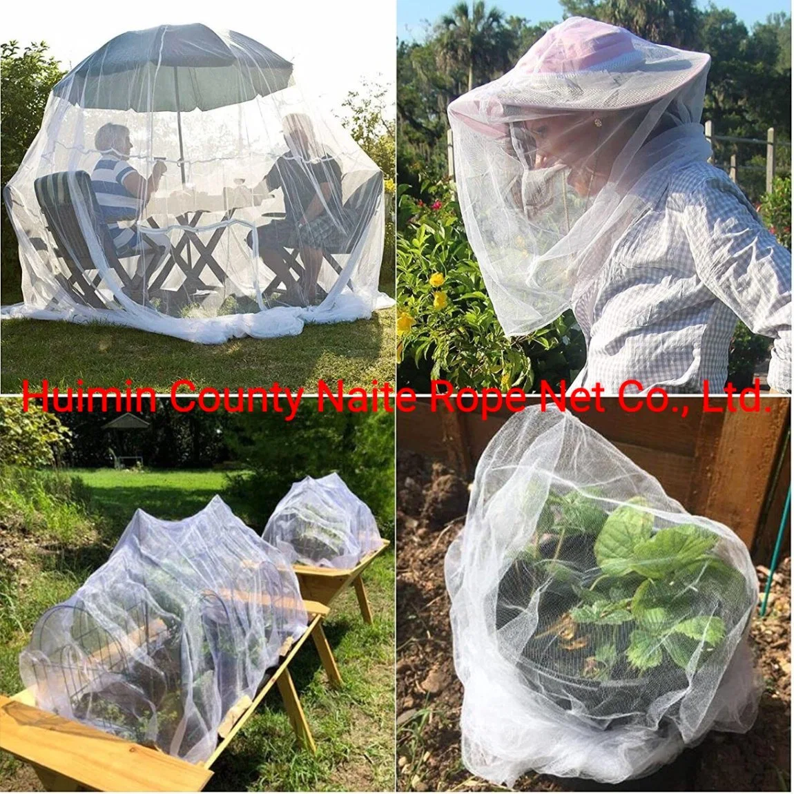 HDPE Bug Net Jardín Nettings Greenhouse Cercas malla fina insecto Mosquitera Pájaro neto para proteger hortalizas Flores Frutas árboles plantas