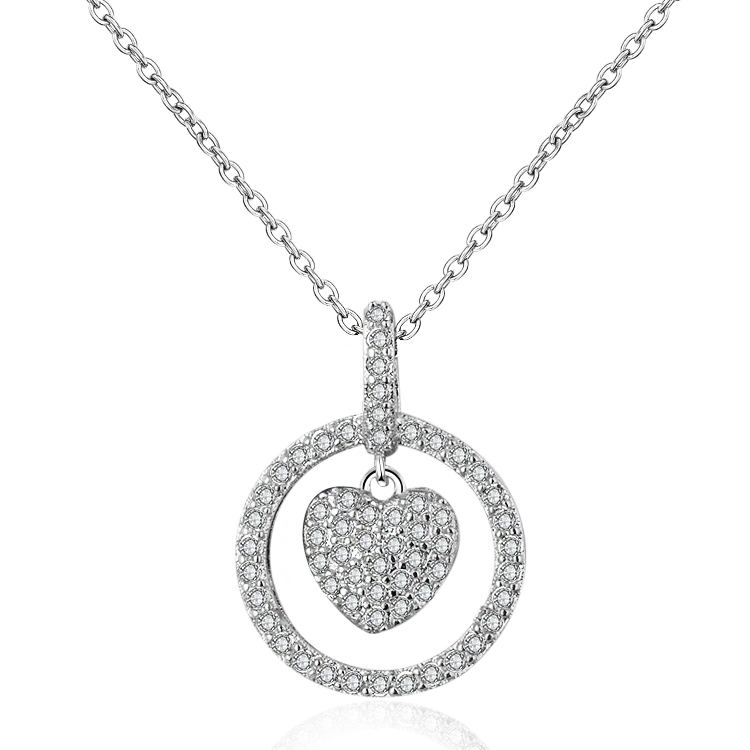 Fashion Stainless Steel Silver Jewelry Imitation Pendant Necklace for Women