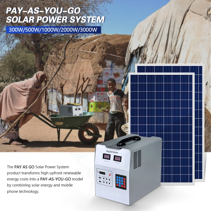 Inversor de la estación de energía portátil fuera de la red 300W 500W 1000W 2000W 3000W Llevar a casa Camping utilizar PAYGO sistema de Energía Solar