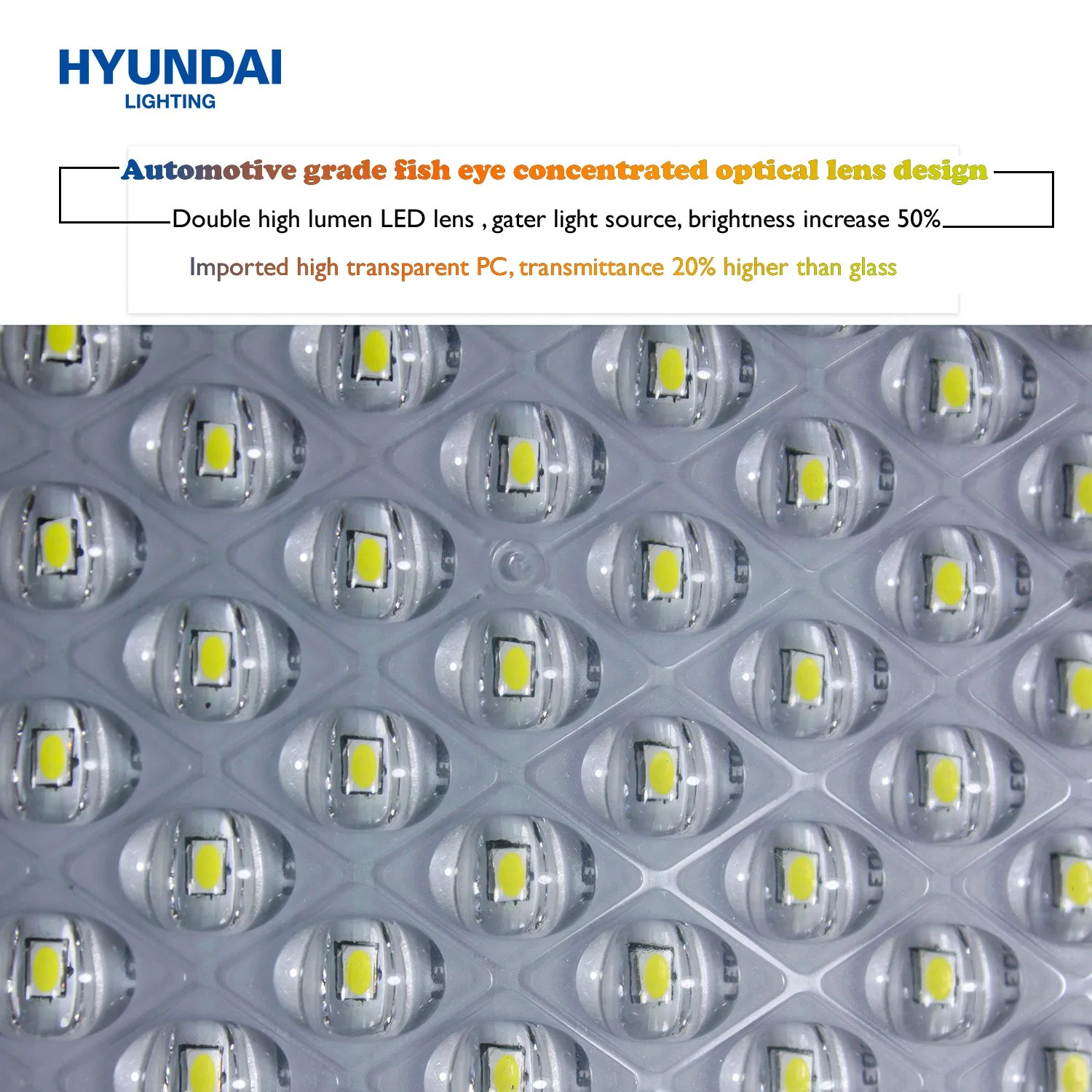 Hyundai Fabrication / Vente en gros de lampadaires solaires LED étanches IP65 pour l'extérieur