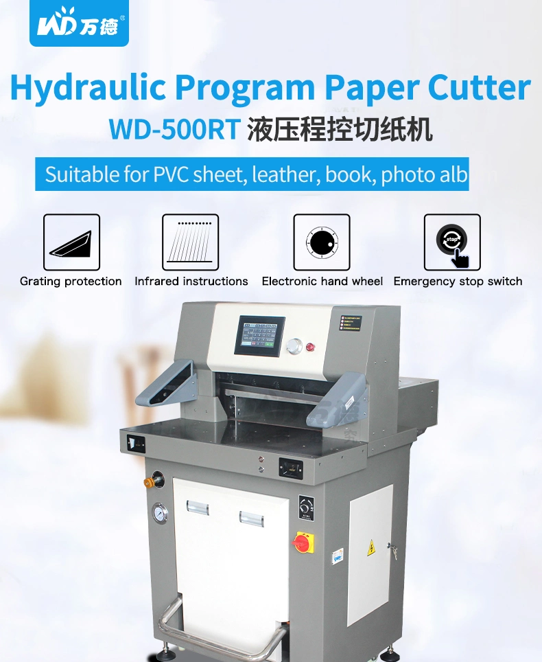 500mm /19.68inch Professional Manufacturer Paper Guillotines Paper Cutter (WD-500RT)