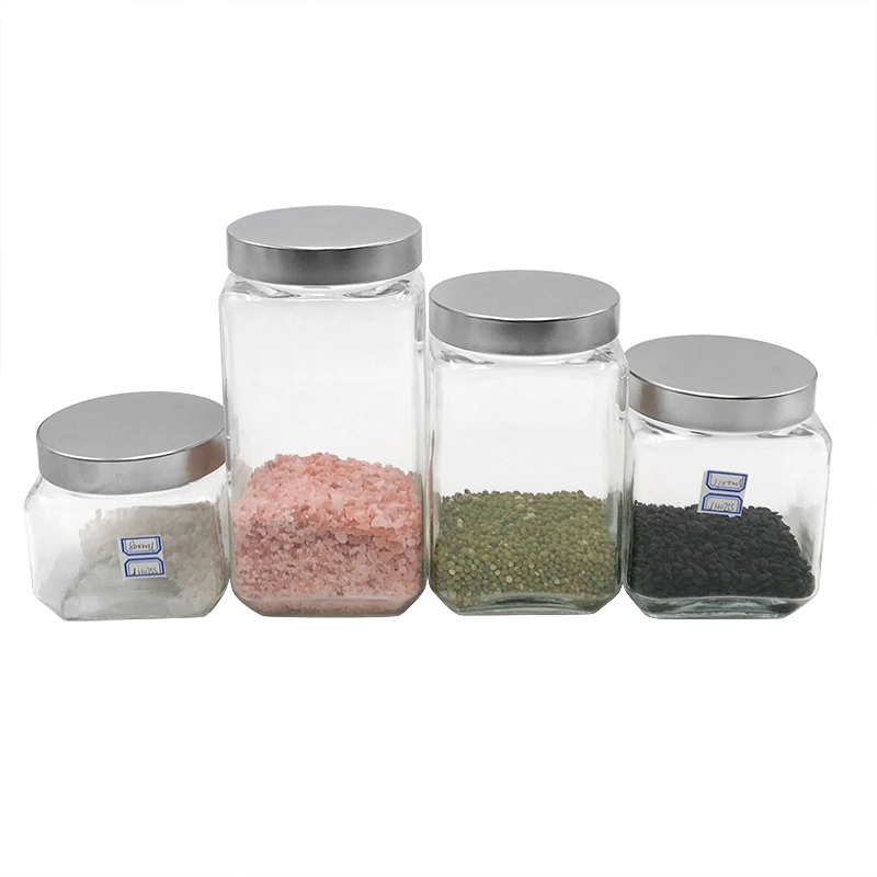 Wholesale/Supplier Glass Containers Clear Airtight Seal Glass Food Storage Jar with Stainless Steel Lid