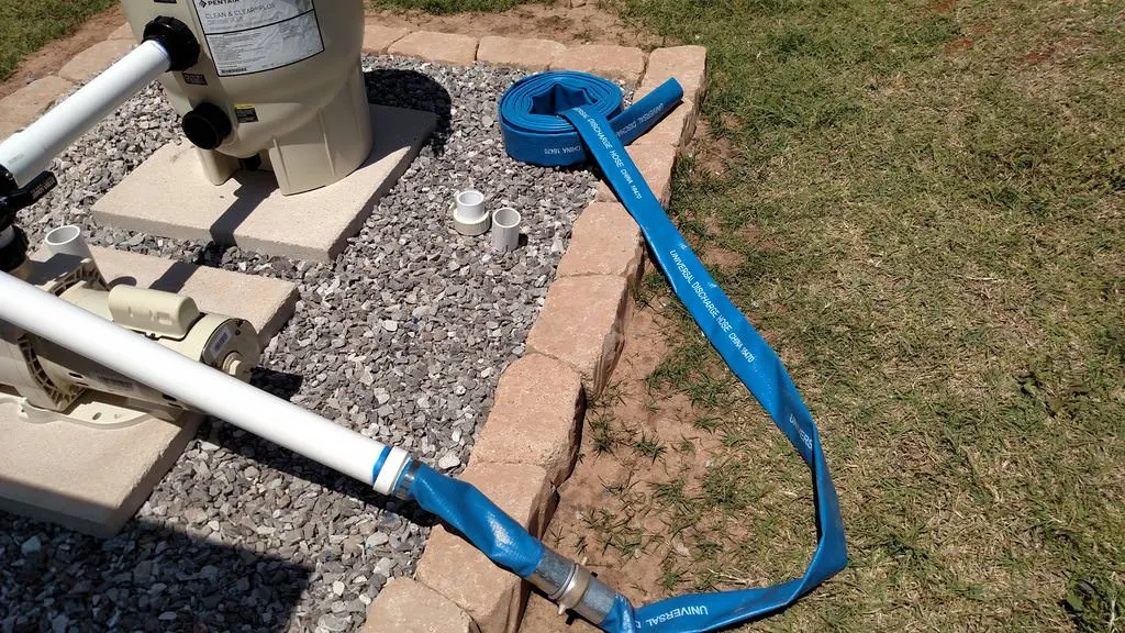 PVC Layflat Water Pipe Above Ground Swimming Pool Pump Hoses and Fittings