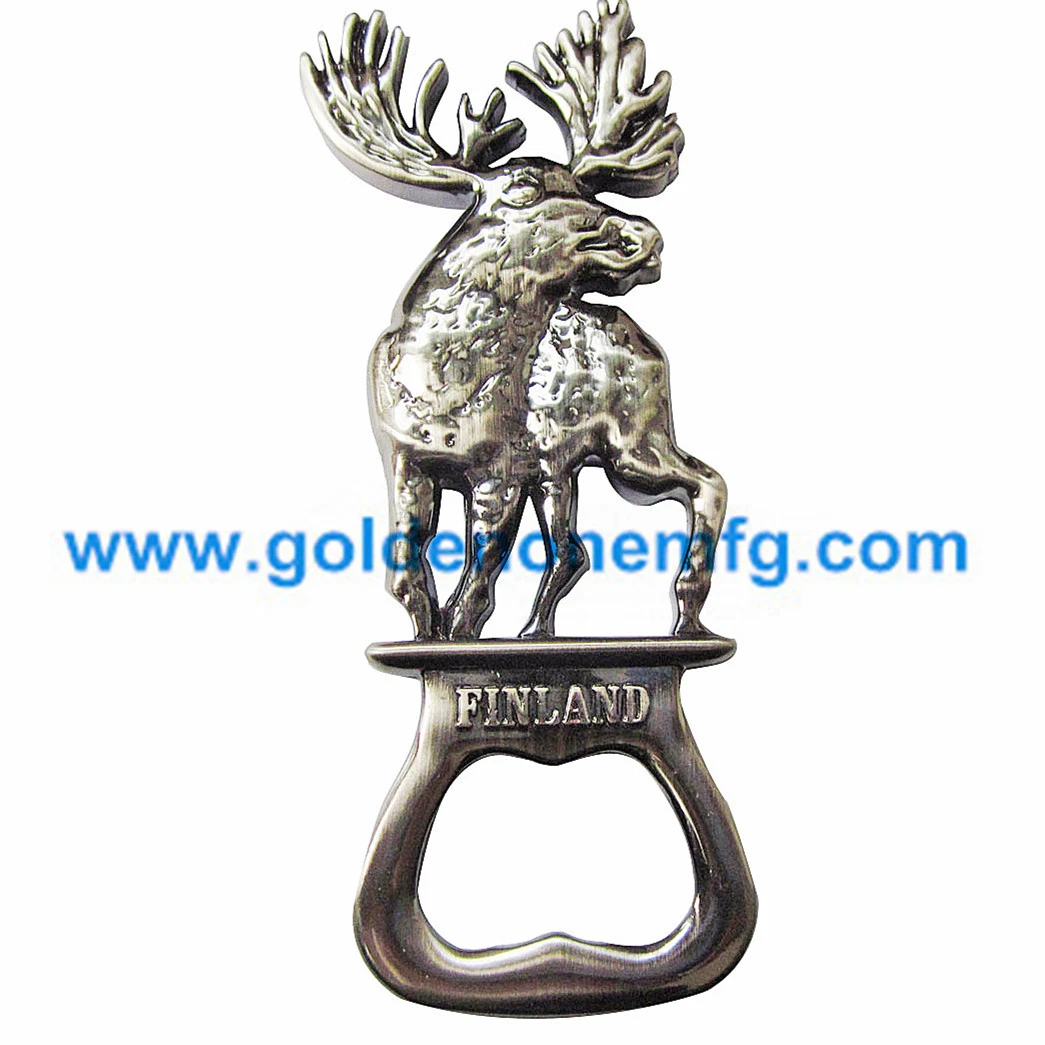 Finland Deer Shaped Souvenir Metal Bottle Opener