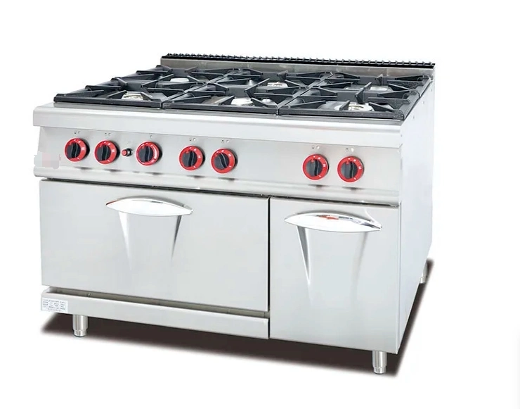 Commercial Gas Range with 6-Burner & Kitchen Appliance Bakery Gas Range Oven