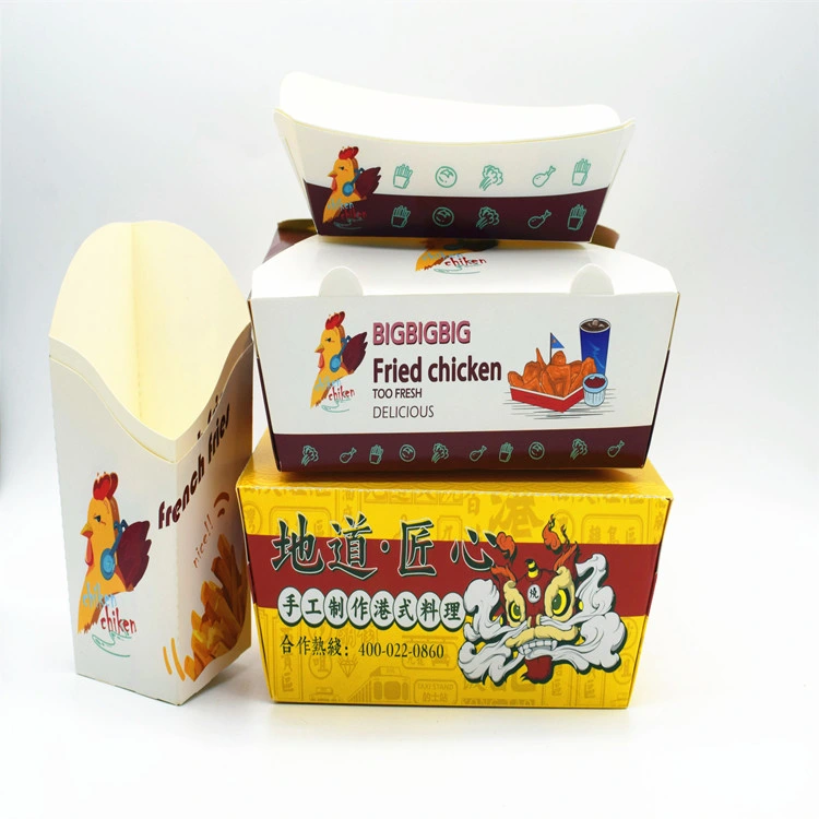 Food Grade Custom Printed Size Caja Lunch Boxes Design Cardboard Carton Burger Box