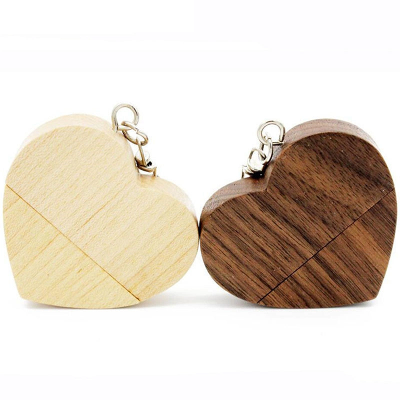 U Disk Wooden Heart Pendrive 256GB 8GB 64GB 32GB 128 4 16 256 GB Pen Driver Cle USB 2.0 Flash Drive Disk Personalise Love Gift