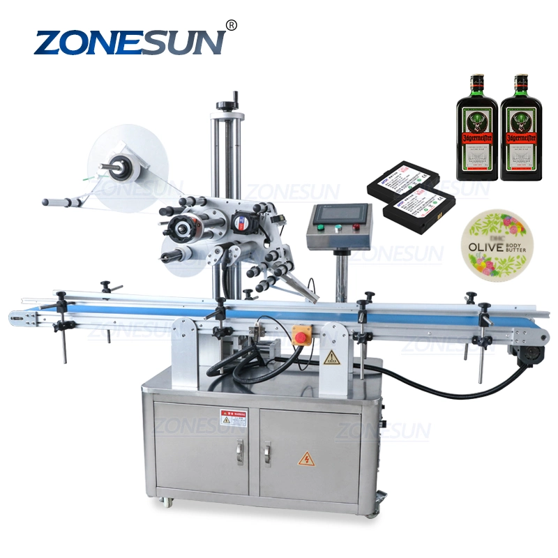 Zonesun Flat Plastic Bag Sticker Automatic Sticker Falt Surface Labeling Printing Machines