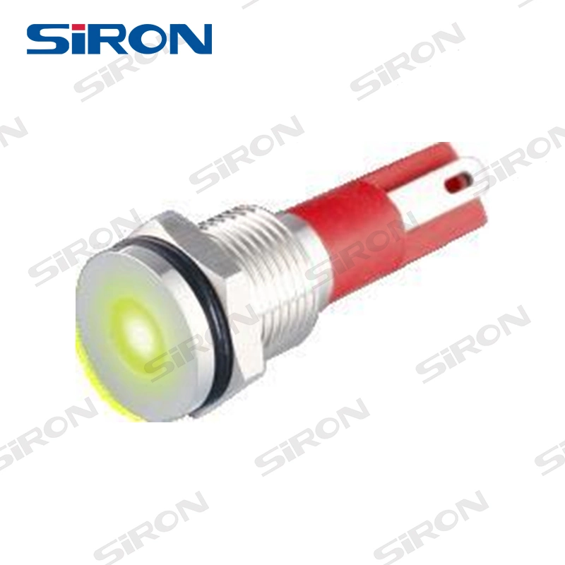 Lámpara indicadora de coche impermeable LED SIRON 12mm Acero inoxidable metálico Mini Luz indicadora