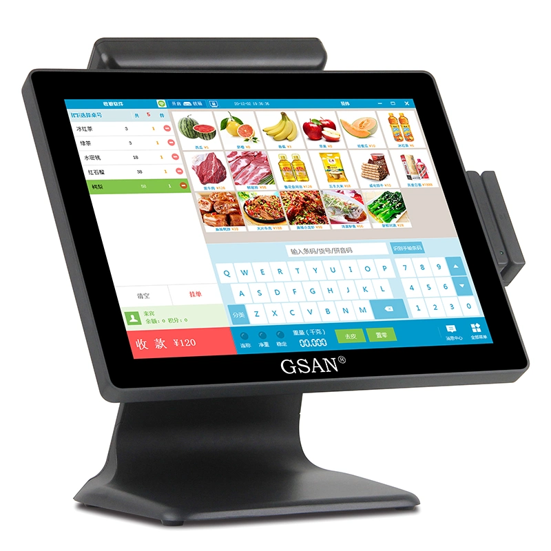 15 Inch Touch POS System with Msr Magnetic Card Reader