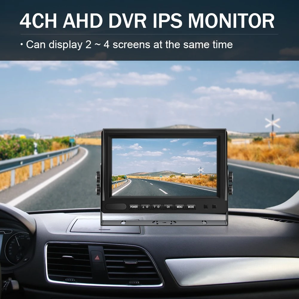 4CH 1080P Night Vision Car Camera System with 7inch Split Video Car Monitor