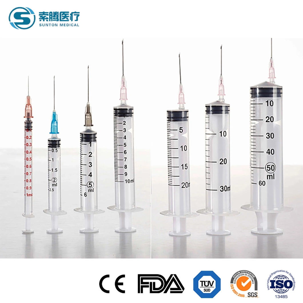 Sunton Auto Disable Syringe China Plastic Syringe Supply CE Certificated 10ml/10cc CE Cheap Disposable Medical Plastic Luer Lock Disposable Syringe with Needles