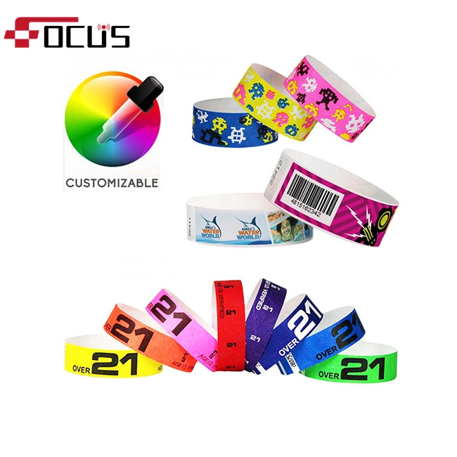 RFID T5577 Custom Event Party Tyvek Paper Bracelet Cheap RFID Tyvek Wristband