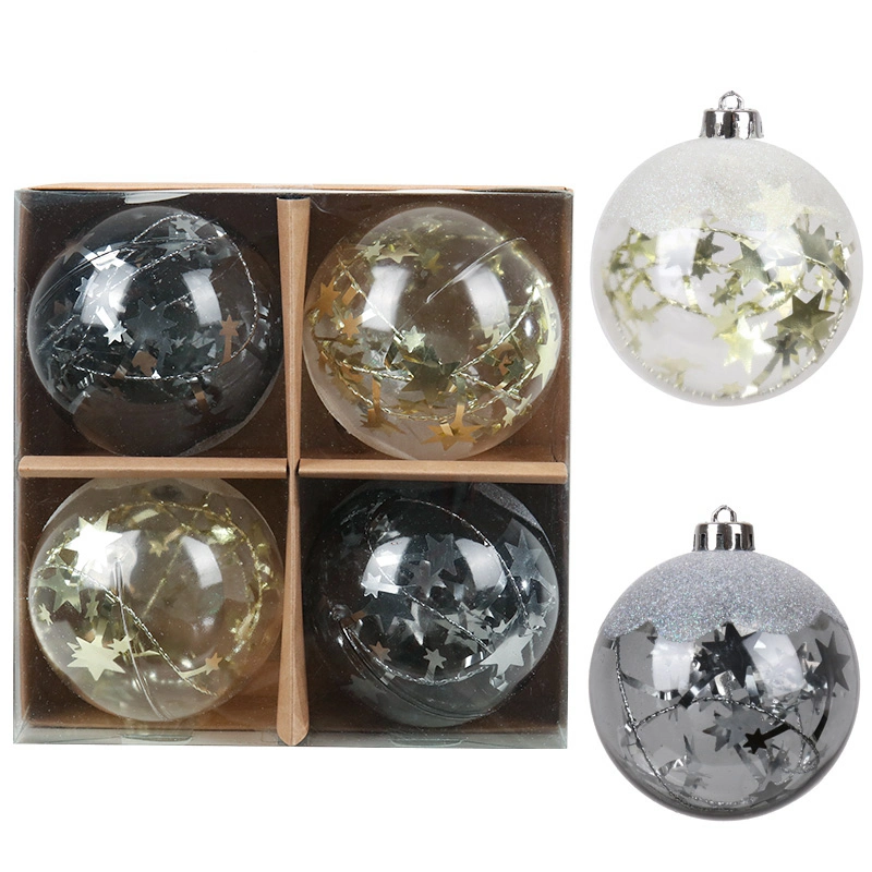 2023 White Green Clear Decorative Hanging Christmas Tree Ball Ornaments