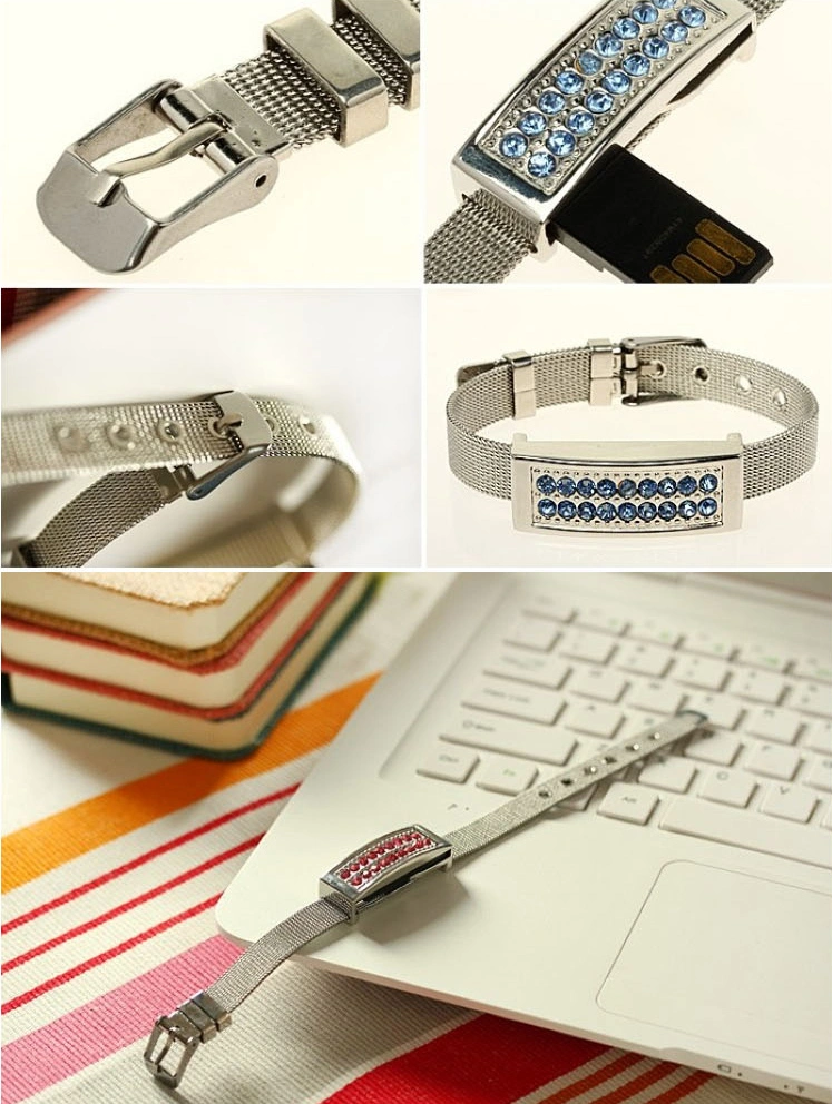 New Diamond Jewelry Wristband Bracelet USB 2.0 Flash Stick Memory U Disk Drive