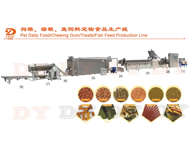 2-3t/h Comida para perros de la extrusora de alimentos automática