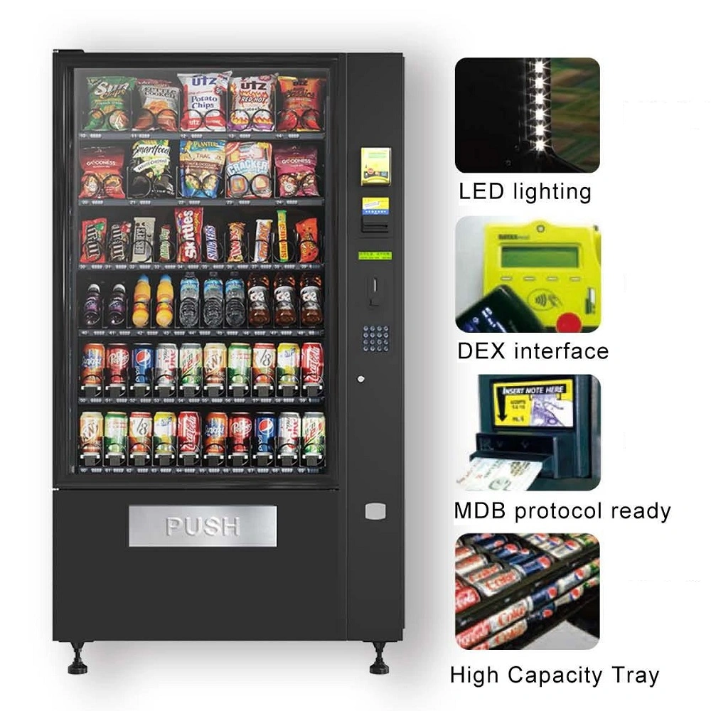 Automatische Getränke- und Snackautomat mit zuverlässiger Qualität Schwarz Verkaufsautomat