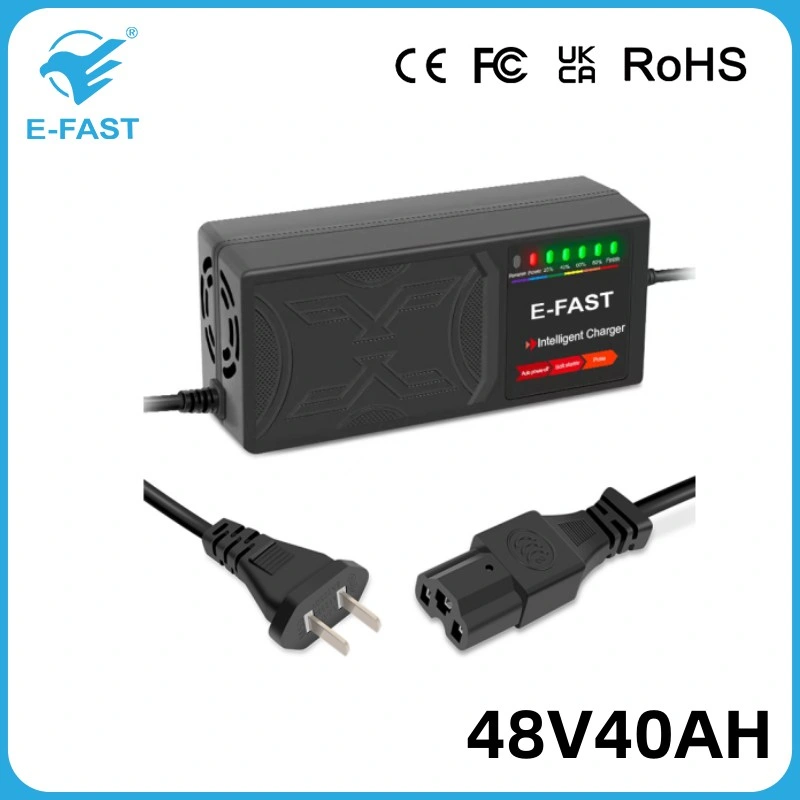 48V40ah New Lead-Acid Start Stop Rechargeable Pulse Battery Charger for E-Bicycle Scooters