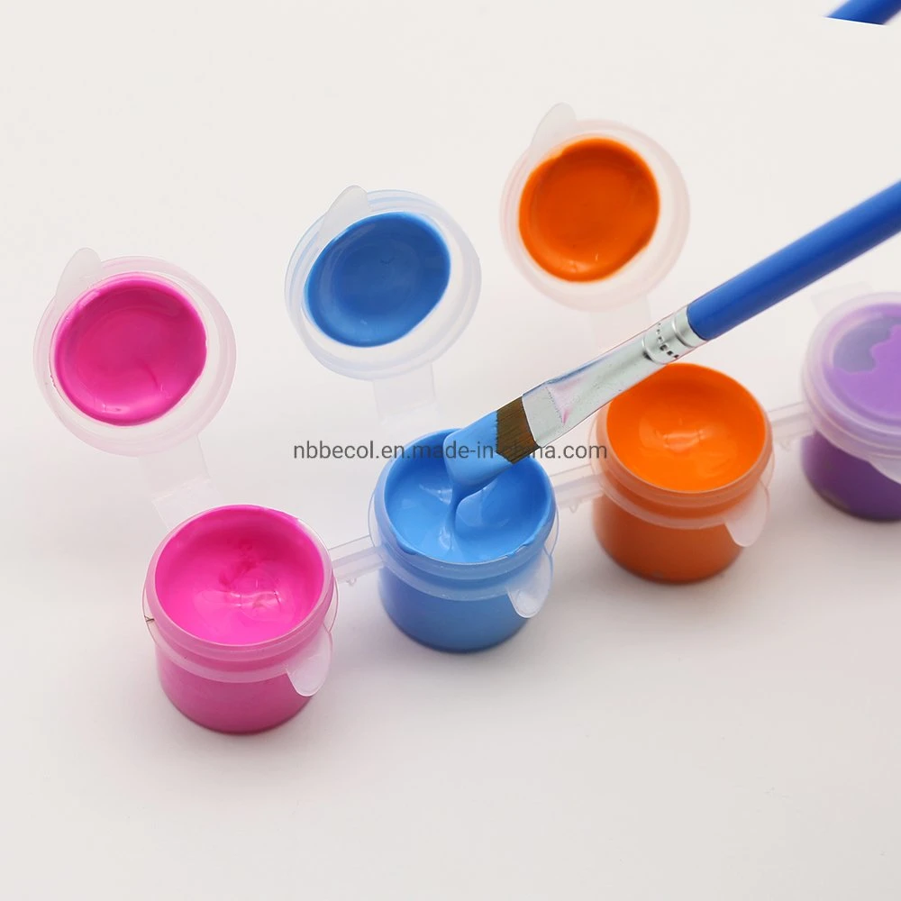 Non Toxic 5ml Acrylic Artist Paint Set Art Paint Pot and Paint Brush