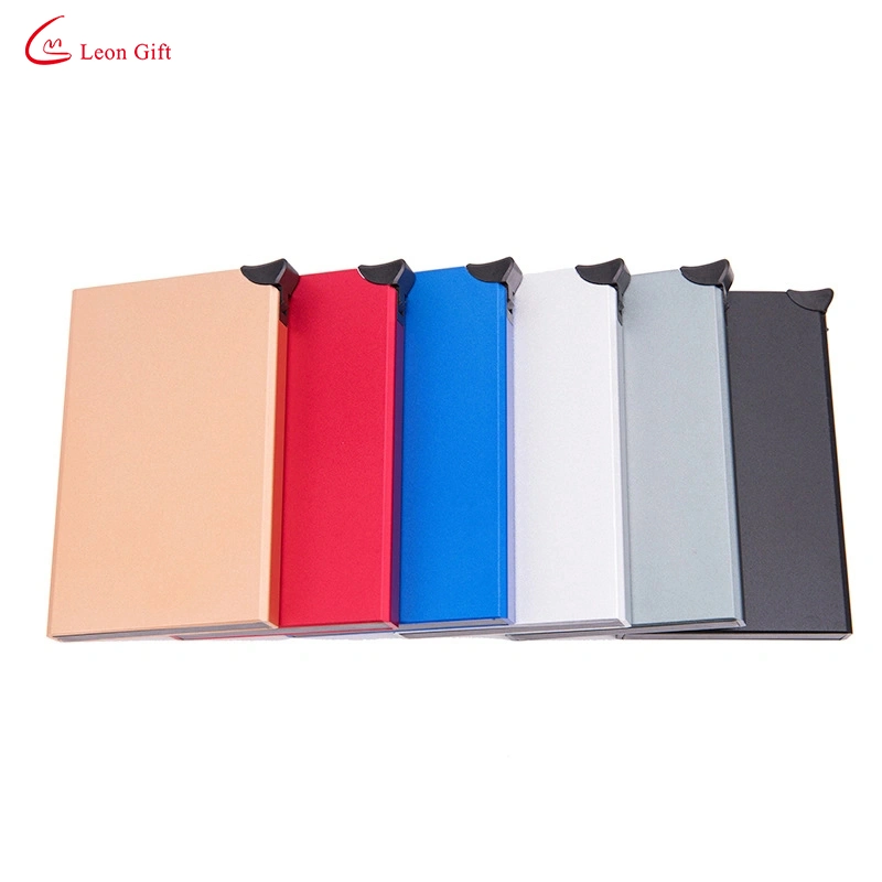 1days Shipment Customize Logo Wallet Card Holders ID Credit Plastic PVC Leather Business Place Magnetic RFID Aluminum Alloy Card Holder