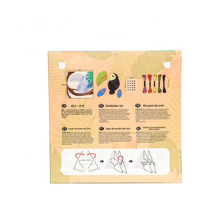 Wholesale/Supplier School Stationery DIY Toy Cross Stitch Set Toucan Cross Stitch Kit