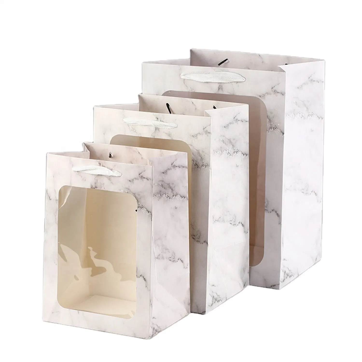 Custom Creative PVC Window Gift Paper Packaging Shopping Bag