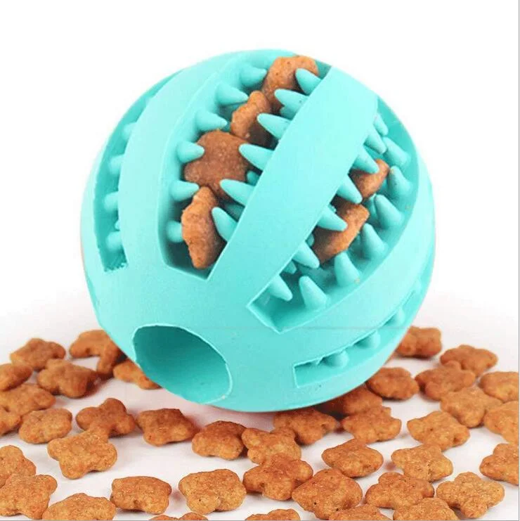 Pet Dog and Cat Chew Toys Rubber Ball Food Dispensing Pet