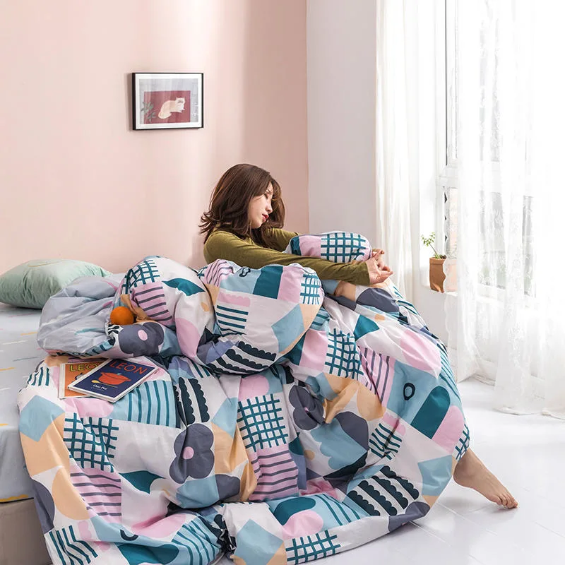 New Design Reactive Printing Cotton 200tc Duvet Cover Sets Bedding Sheets for Bed