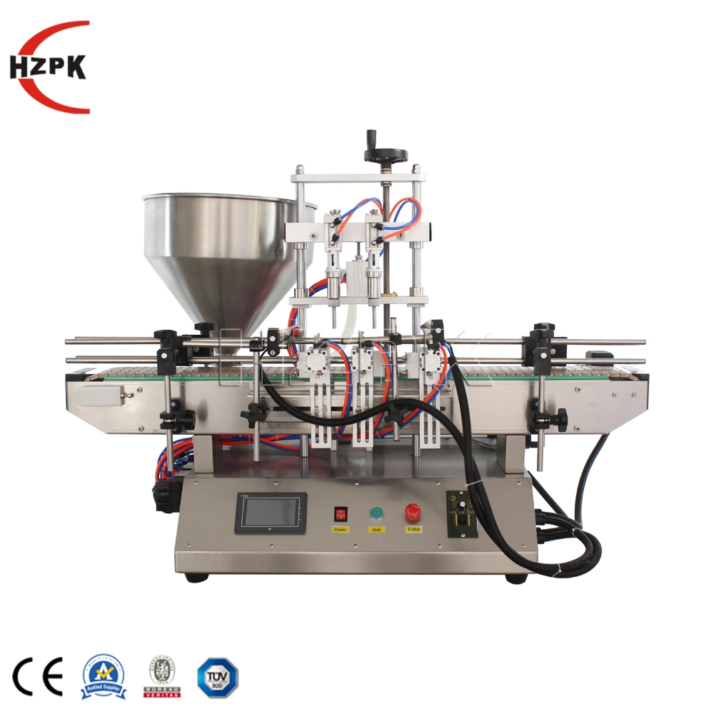 Hzpk Tabletop Automatic Cream Paste Jar Packing Fill Machinery