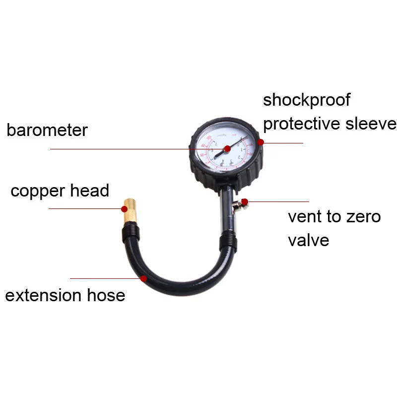 Mini portable antidérapant Moniteur de pression des pneus de véhicule automobile avec le flexible