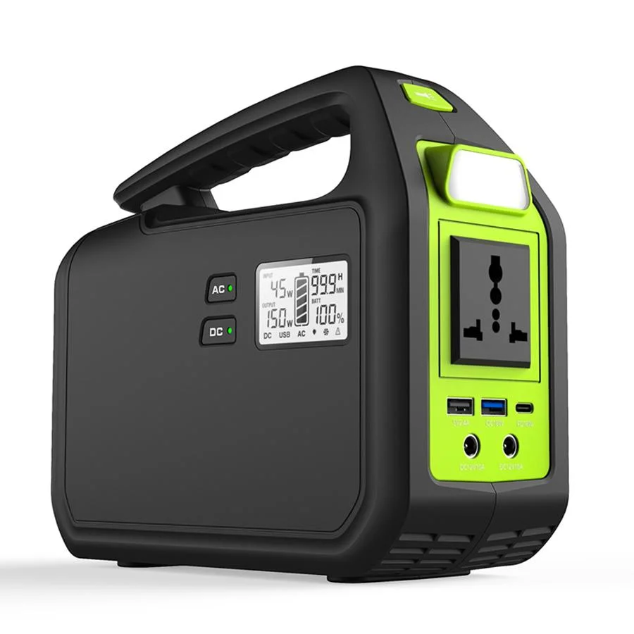 Mini-portátil Power Station 200W batería recargable para exteriores con salida de CA/CC/USB Para Generadores de Camping y Picnic