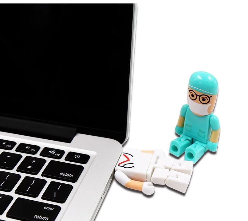 Moveable Doctor Nurse Flash Disk 8GB 16GB USB 2.0 Pendrive Pen Drive