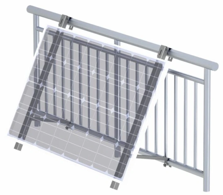 Easy Solar Kit Solar Balcony Mount Balcony Adjustable Bracket Tile Home on Grid Solar Mounting Aluminium Rail