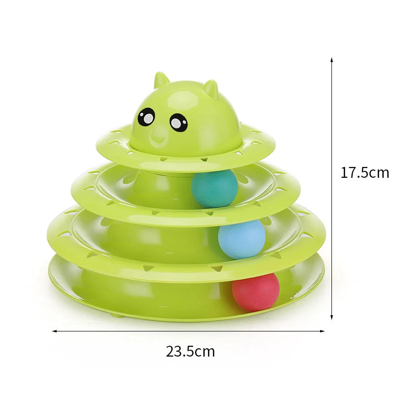 Wholesale/Supplier Interactive Funny Plastic Roller Tracks Tower Pet Teasing Ball Cat Toy