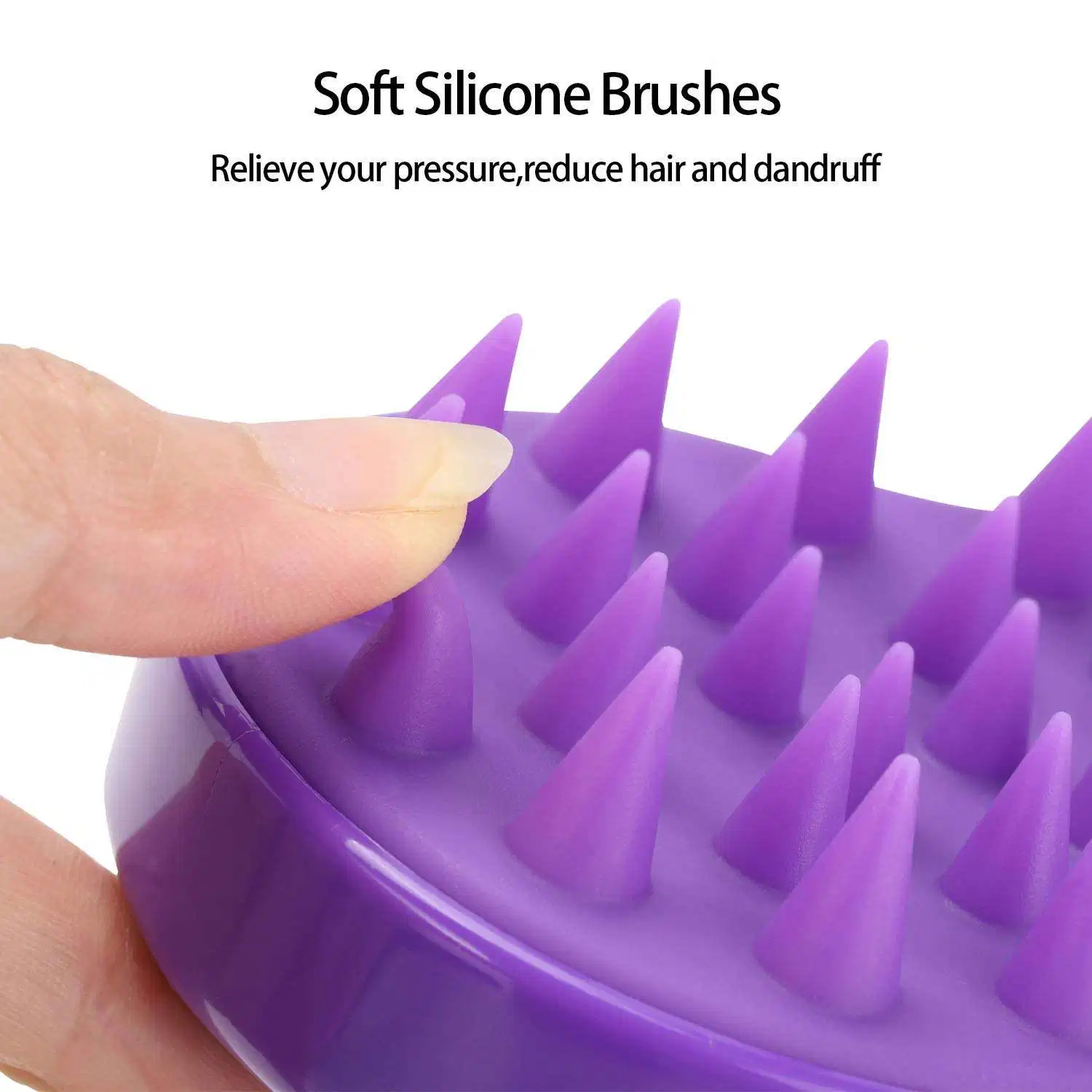 Silicone Brush cheveux doux Brush silicone cheveux cuir chevelu Massager Shampoo Brosse