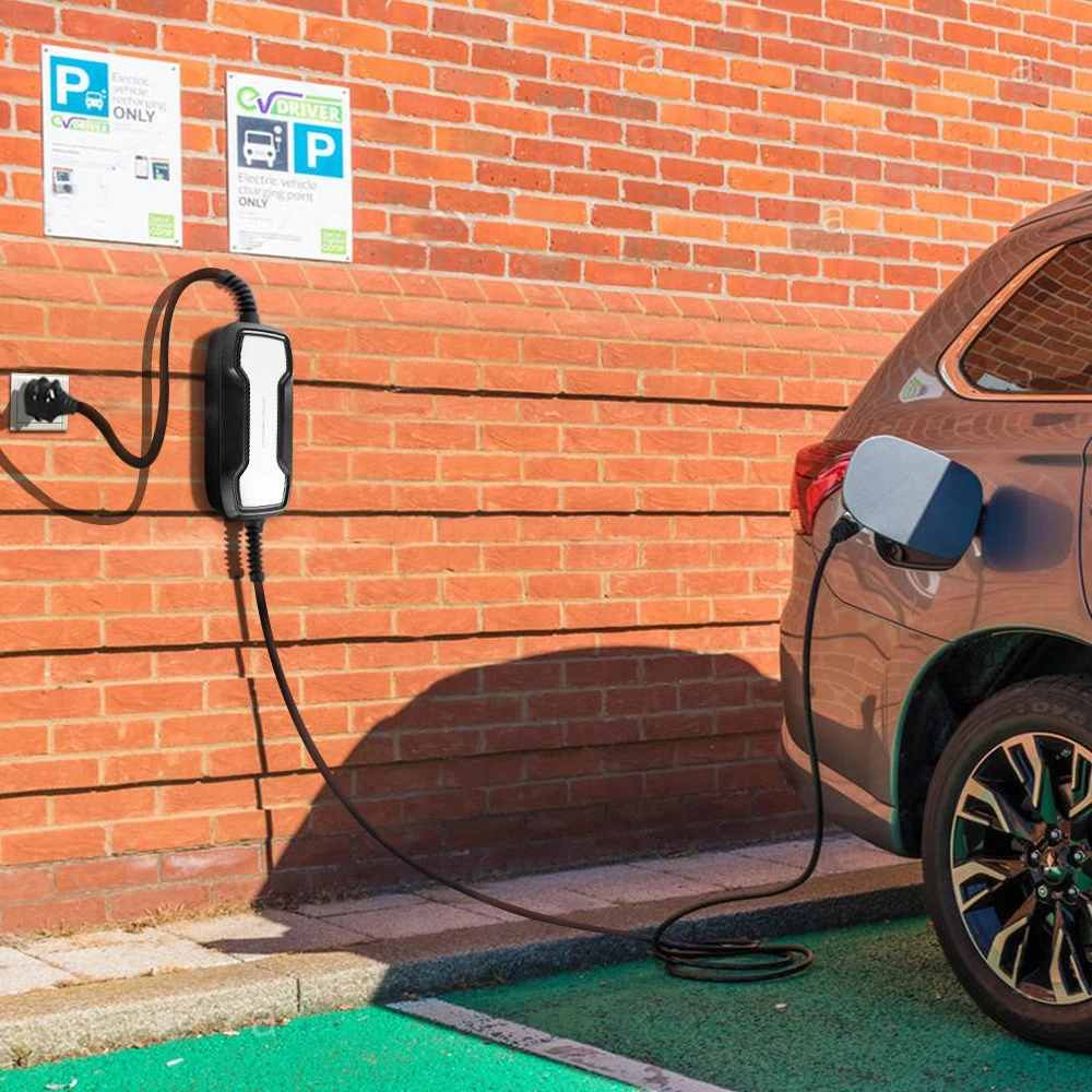 10A EV cargador portátil de verificación de carga del vehículo eléctrico con enchufe tipo 1 la salida de la UA Standard