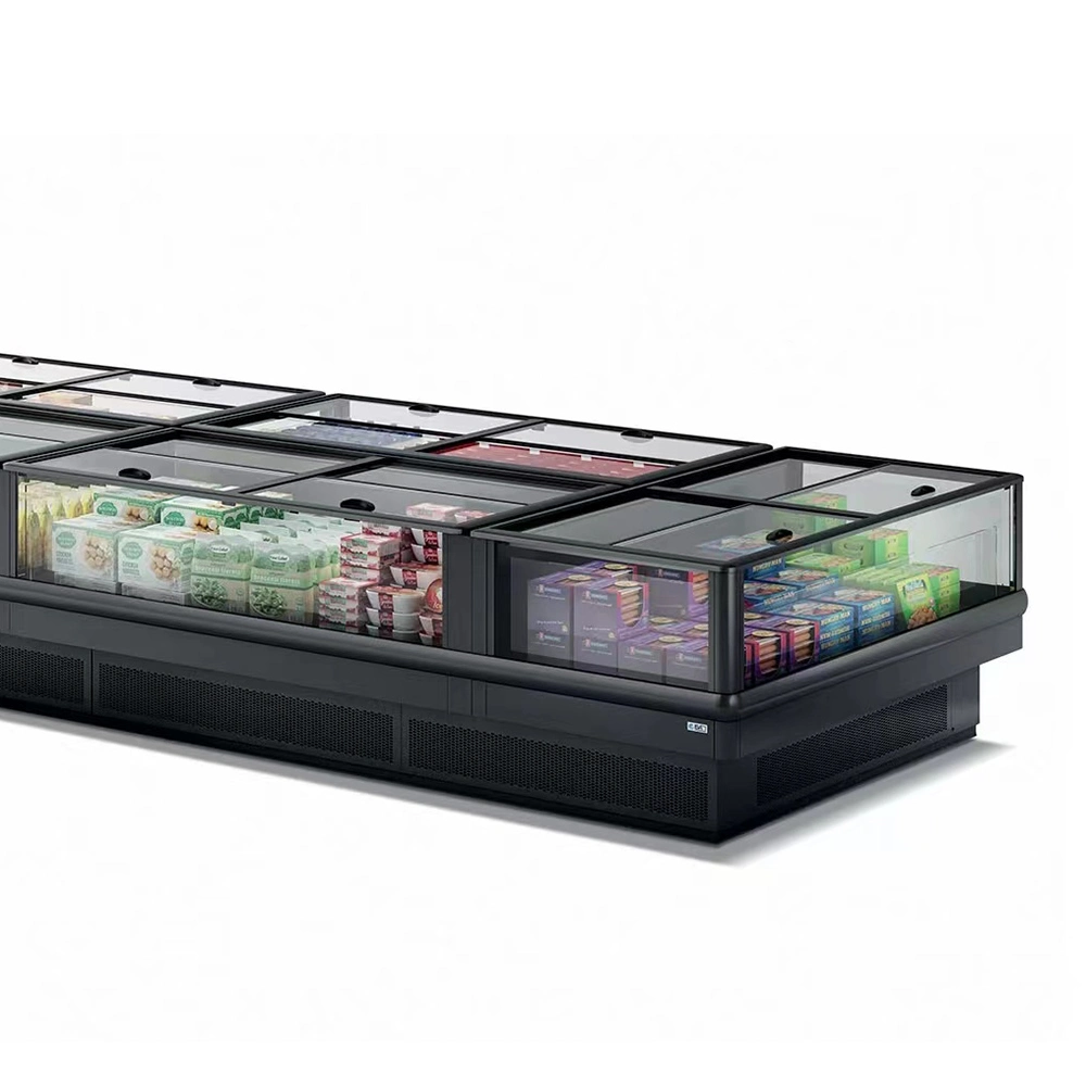 Supermarket Commercial Famous Brand Compressor Self Serve Promotion Dual Temp Chest Open Top Display Cabinet Island Freezer