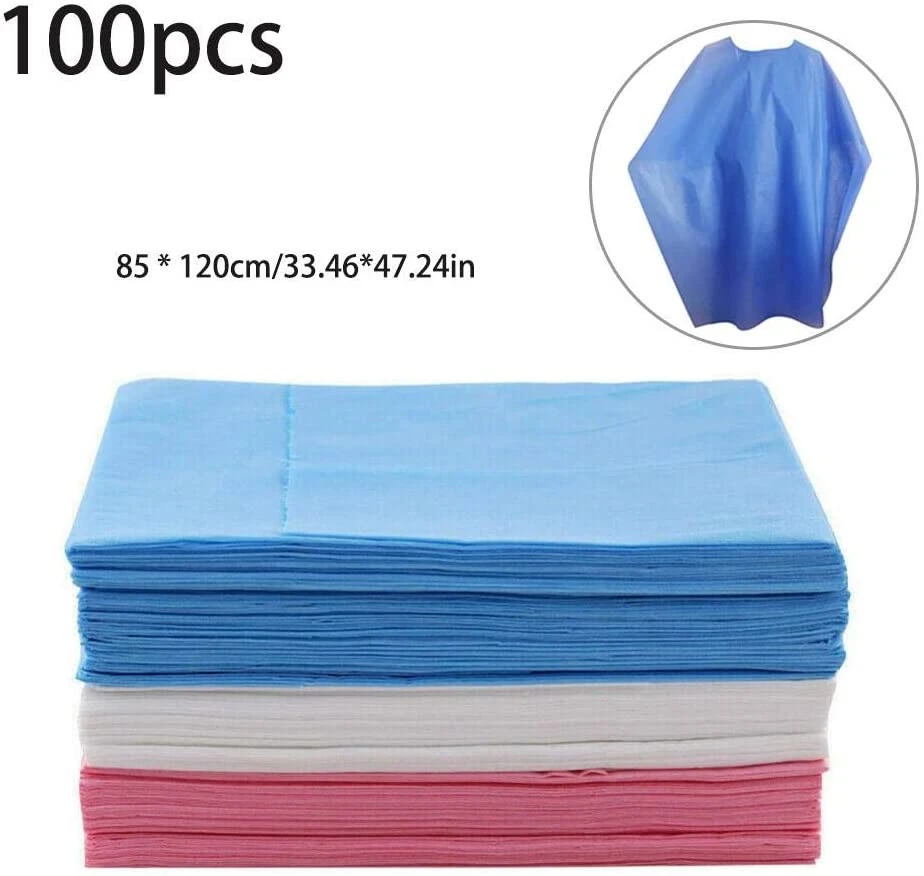 Barber Cloak Non-Woven Scarf Non-Woven Dyed Scarf Thickened Waterproof Perm Disposable Disposable Cloth Special Perm Hair Salon Shawl Barber Shop Hair Salon