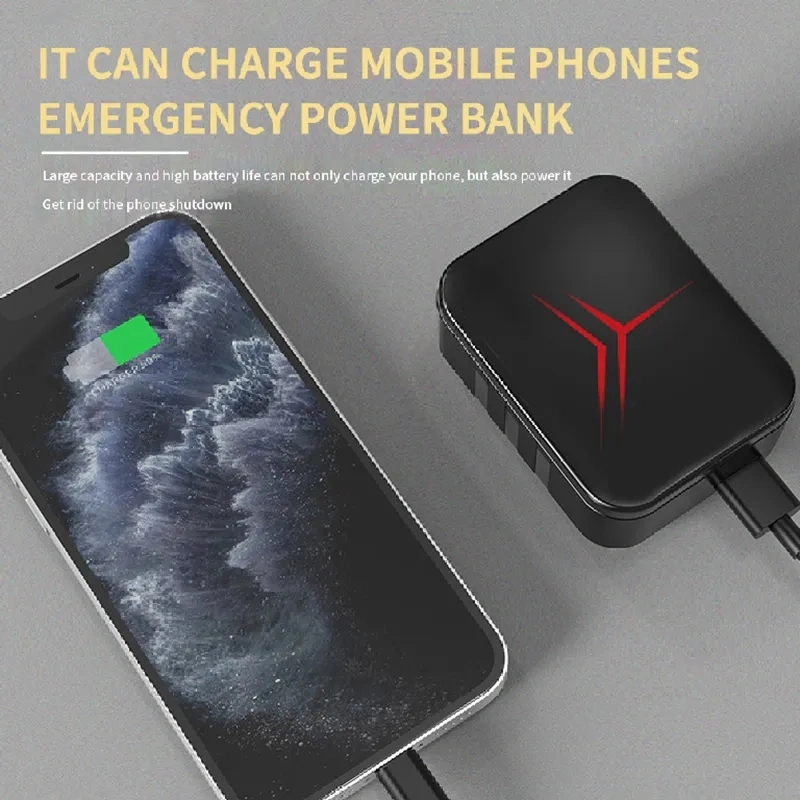 المس سماعة رأس HiFi مع سماعات الأذن Powerbank TWS المدمجة سماعات أذن الأذن المخصصة للألعاب مع سماعات رأس لاسلكية مزودة بشاشة LED